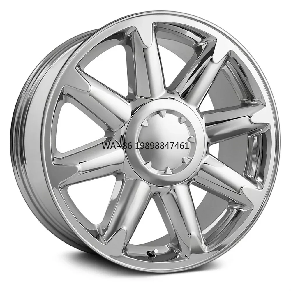 

22\" GMC YUKON Forged Chrome Wheels New Condition Sport Style Multi-Spoke 5x120 Aluminum Alloy 20mm/25mm/30mm Bolts