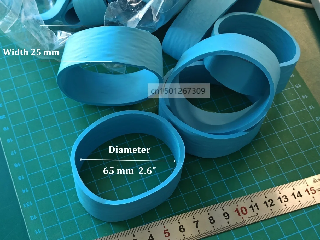 30Pcs Heavy Duty Blue Color Wide Rubber Bands Diameter 65mm Width 25mm Very Thick