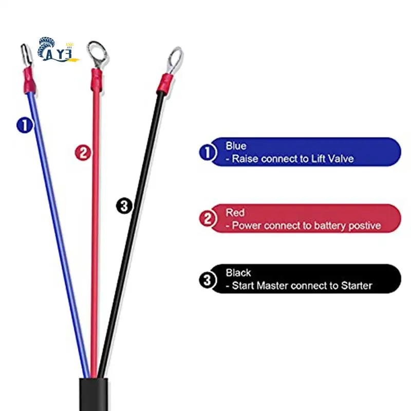 AY03-3 Draht-Dump-Anhänger-Fernbedienungsschalter für 12 V DC, einfachwirkender Hydraulikpumpen-Dump-Anhänger zum Entladen des Lifts