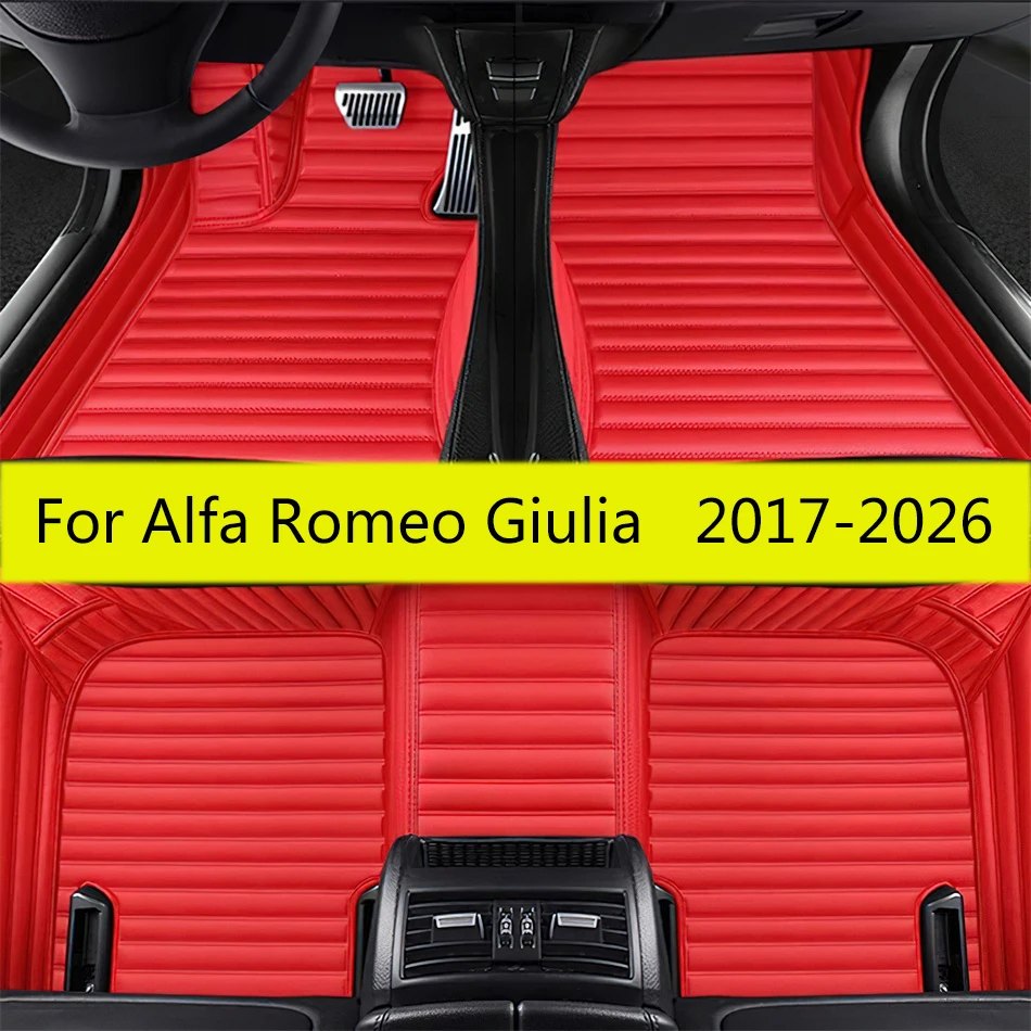 

Автомобильные коврики для Alfa Romeo Giulia 2017 2018 2019 2020 2021 2022 2023 2024 2025 2026 Автоматические коврики для ног Кожаные коврики