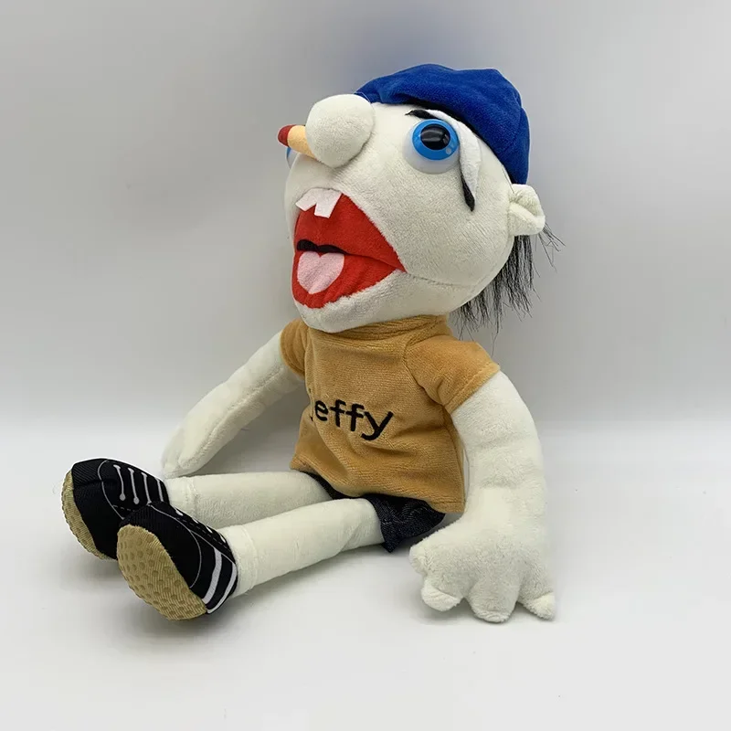 Marioneta de mano de Jeffy, marionetas de mano para niños, utilería para fiesta, boca abierta extraña, marioneta de mano de Jeffy para niños y niñas, juguetes populares 2025