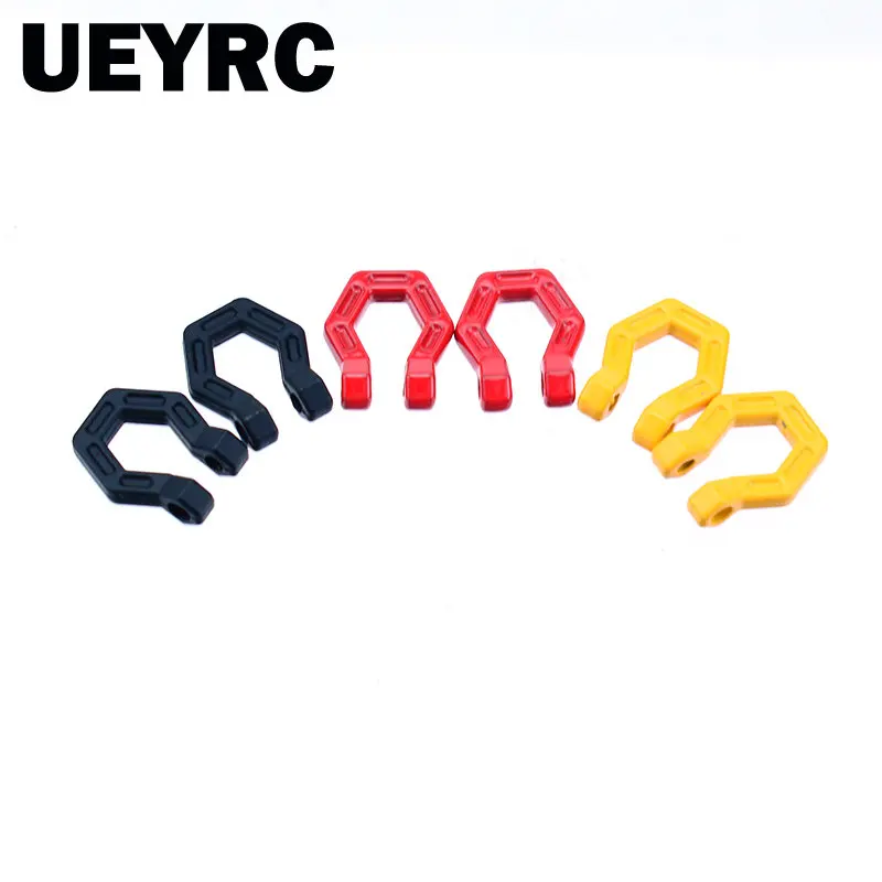 2pcs Metal Simulation Tow Hook Decorate for 1/10 RC Crawler Car Traxxas Trx4 Defender Bronco Axial Scx10 Wrangler RC4WD D90 D110