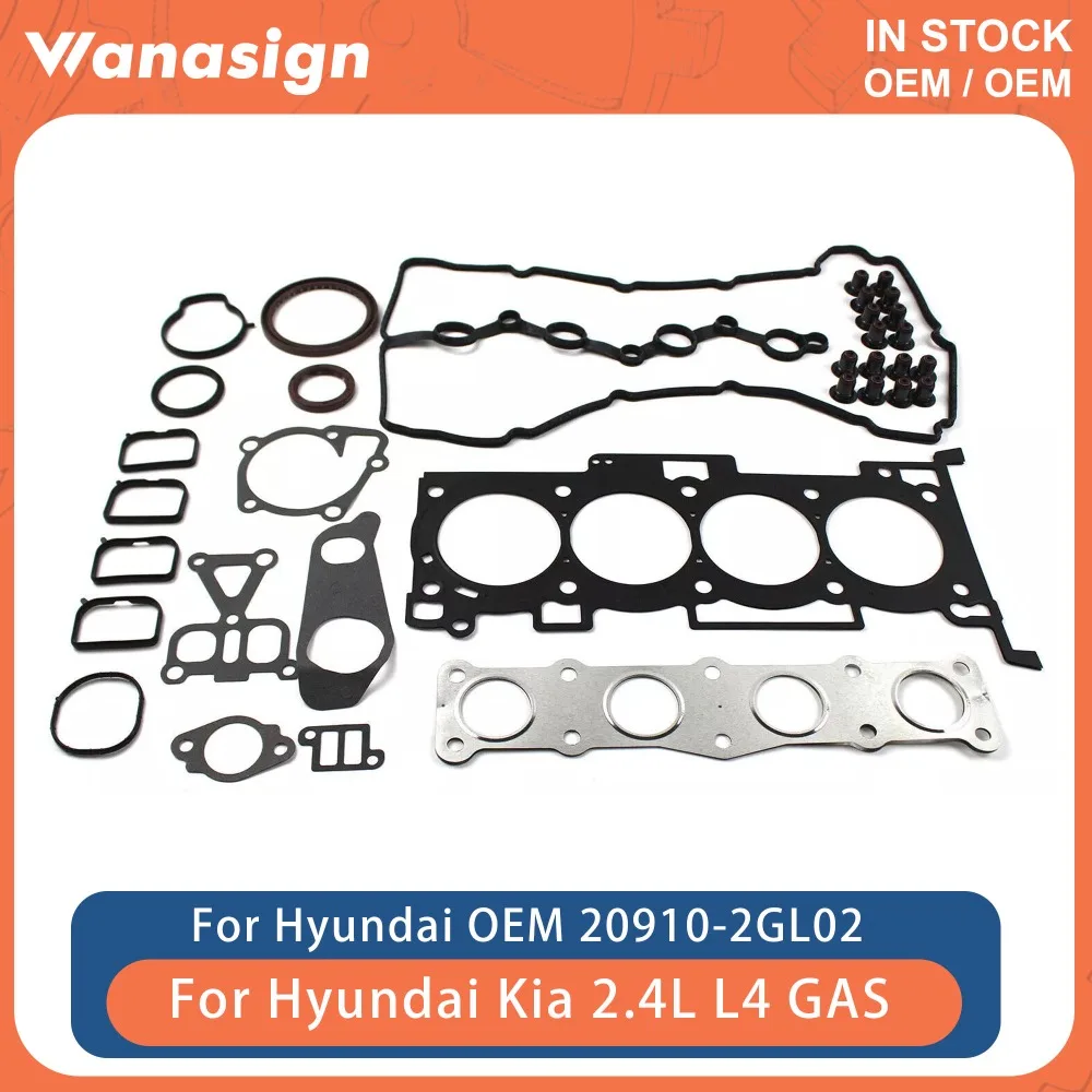 

Engine Full Head Gasket Set Fit 2.0 L For Hyundai Kia ix35 Forte5 Somata G4KD 2.0L 16V l4 GAS 2010-2013 230402G200