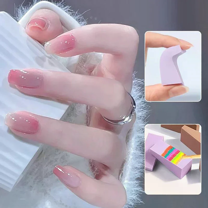 8/10/16 Pcs Soft Triangle Sponges for Nail Gradient Ombre Effect - DIY Gel Polish Manicure Painting Blending Tool & Accessories