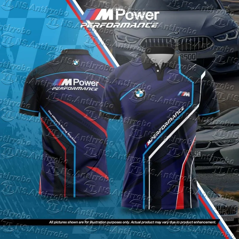 

Быстросохнущая рубашка-поло BMW Car, футболка высокого качества, удобный повседневный топ с короткими рукавами, подарок для любителей автомобилей, вентилятор автомобиля, поло Moto