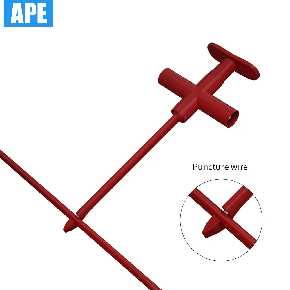 1 pc Test probe, insulation perforation, car repair tool, non-destructive test hook, 4mm spring, banana plug