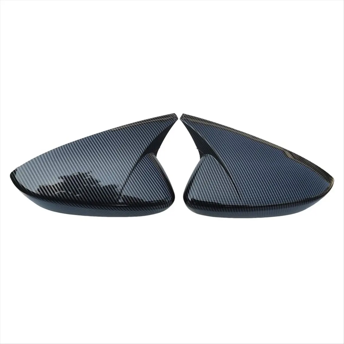 Compatible For 3 Axela 2019-2025 Car Exterior Door Ox Horn Rearview Mirror Cover Side Mirror Cap Trim Accessories Carbon
