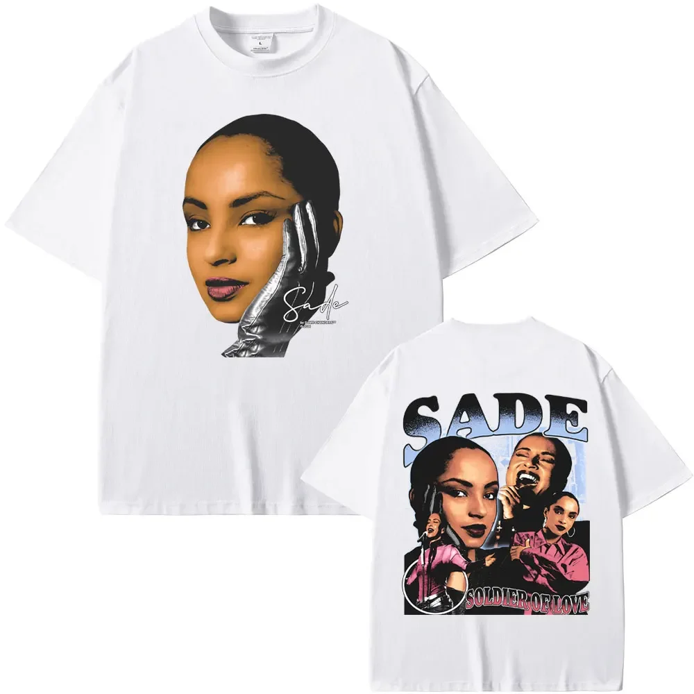 الرجال والنساء جندي الحب الحفل طباعة الرسم تي شيرت ، ذكر الهيب هوب خمر الزى ، عارضة المتضخم القمصان ، المغني ساد #2