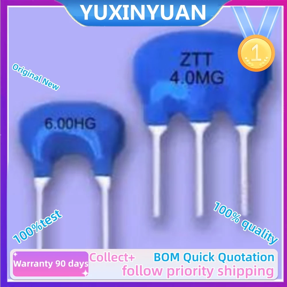 10PCS/LOT ceramic resonator ceramic filters 4.000MHZ 4MHZ ZTT 4.00MG 3 feet blue ZTA-3.68MG 2 feet