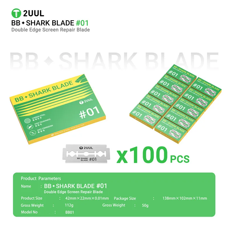 2uul-bb01-100-pecas-lamina-para-desmontagem-de-tela-espatula-para-tela-lcd-curva-de-celular-ferramentas-de-abertura-e-cartoes-de-alavanca-para-reparo-e-separacao