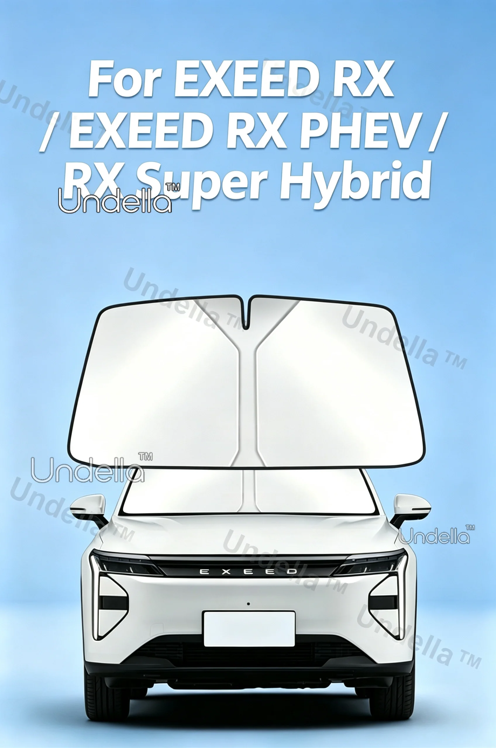For EXEED RX RX PHEV  2026 2027 Car Foldable Sun Visor Front Windshield Sunshade Heat Insulation Cover Anti-UV  Accessories