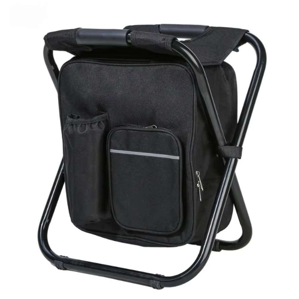 Multifunctional Portable Insulated Cooler Backpack Folding Stool Chair For Fishing Outdoor Camping