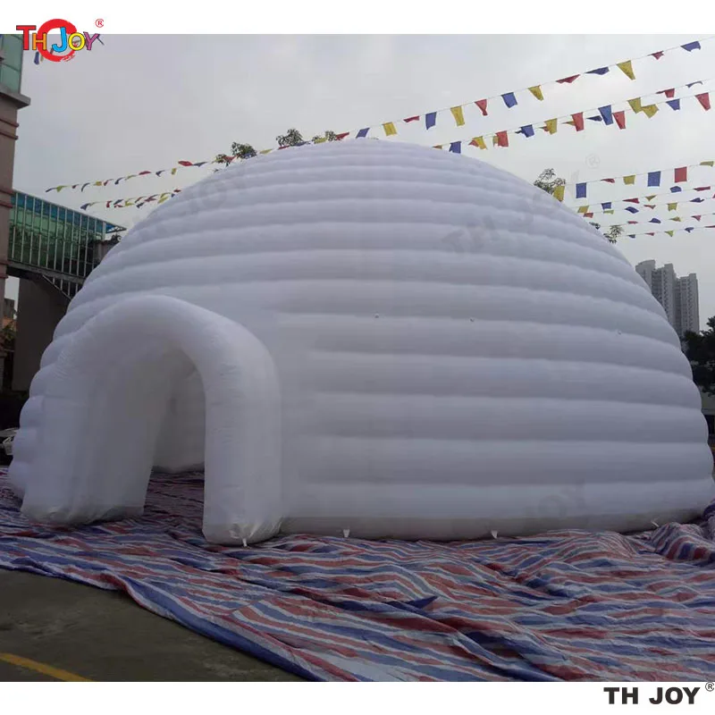 Customized Giant Dome White Inflatable Igloo Marquee 8 m Diameter Yurt Tent Balloon with Free Blower