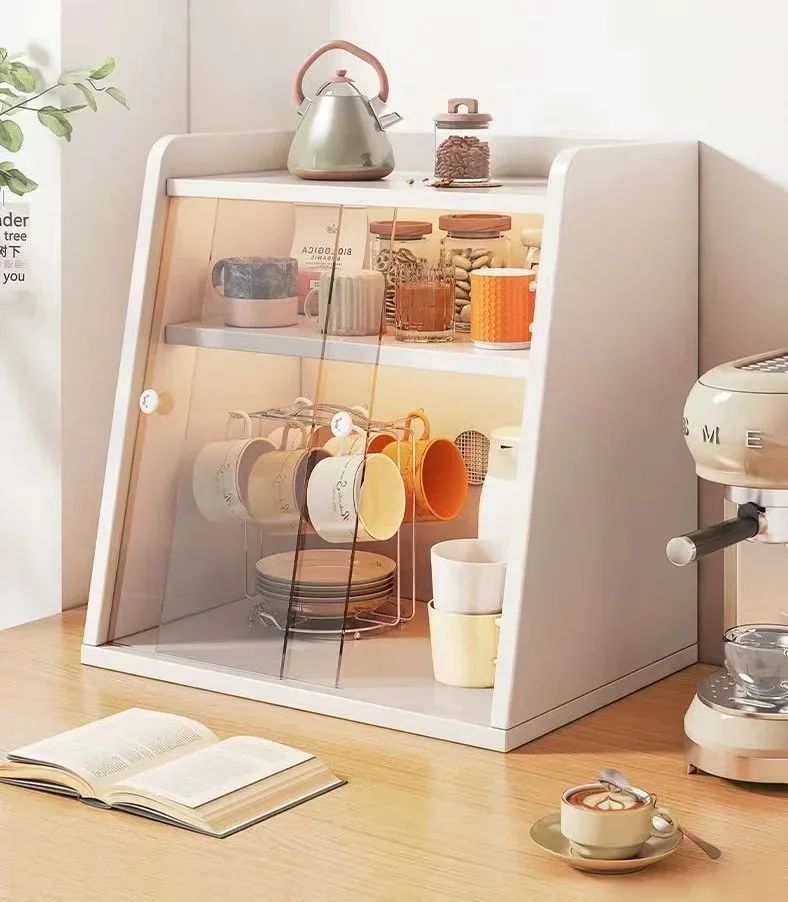 Acrylic cup storage cabinet desktop box cup holder tea set  dustproof cup holder kitchen storage holder