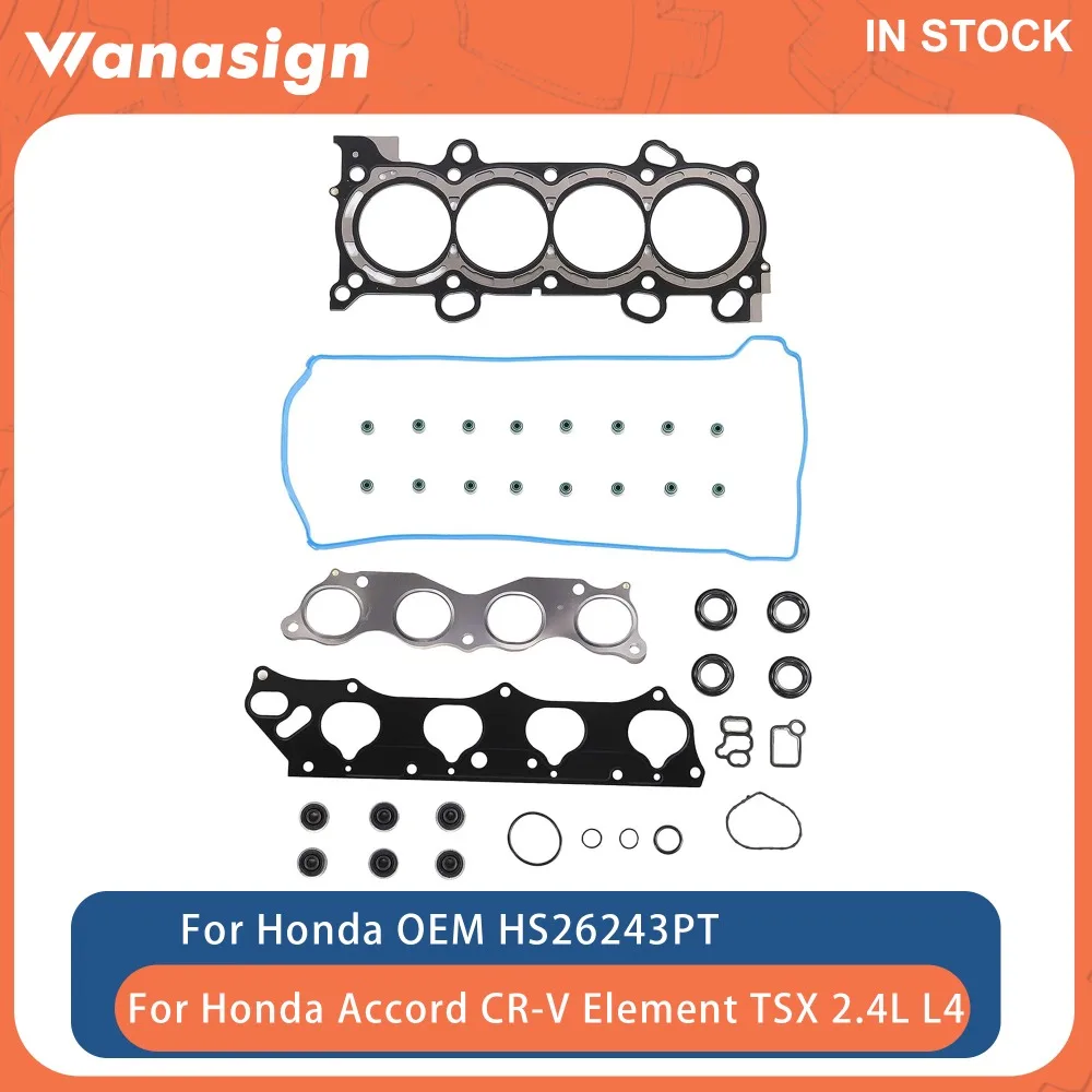 

Engine Cylinder Full Head Gasket Set Fit 2.0 2.4 L For Honda Acura Accord CR-V Element TSX 2.0L 2.4L L4 GAS 03-11 HS26243PT
