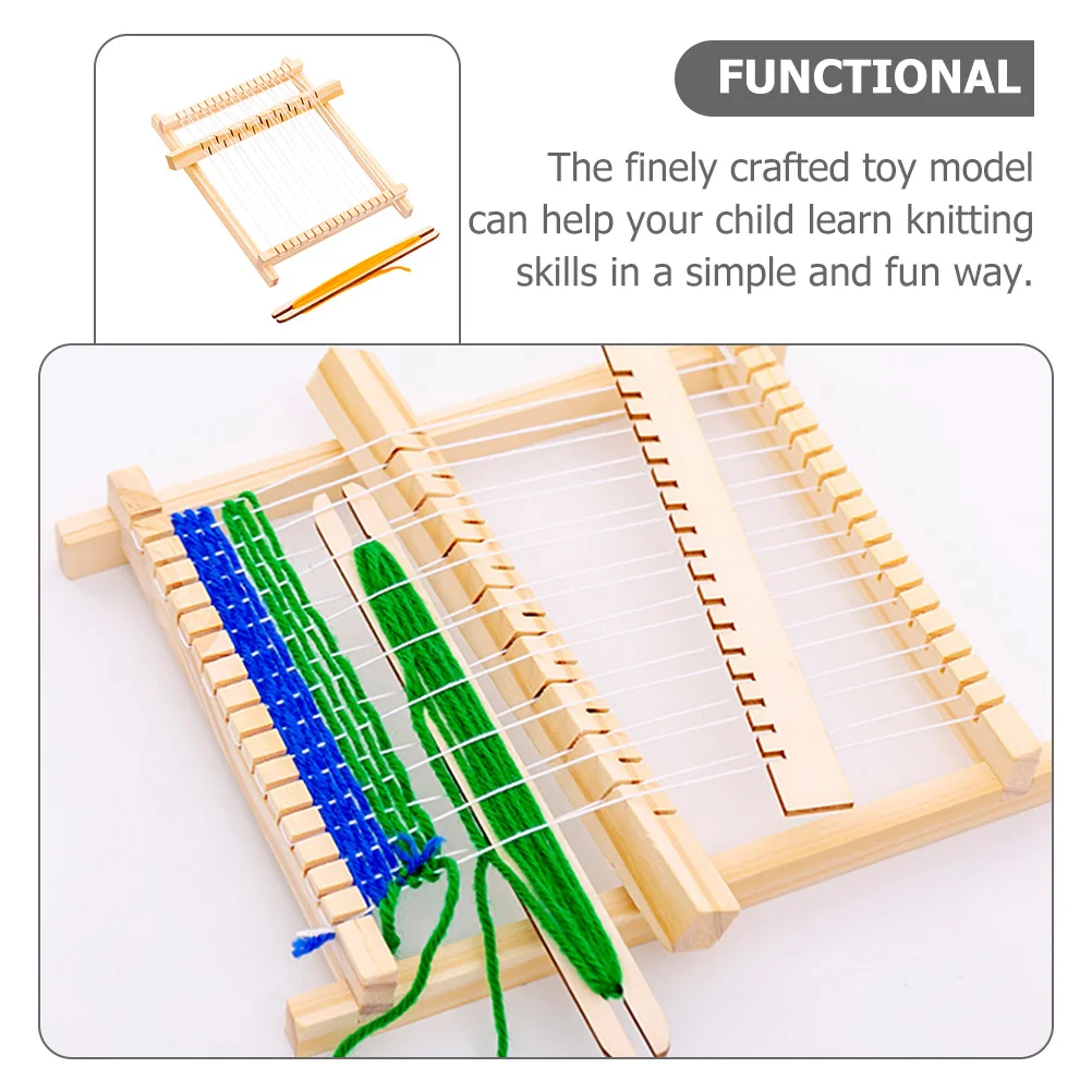 1 conjunto diy máquina de tecelagem para crianças tear artesanato kit diversão tricô ferramenta educacional artesanal arte desenvolvimento intelectual