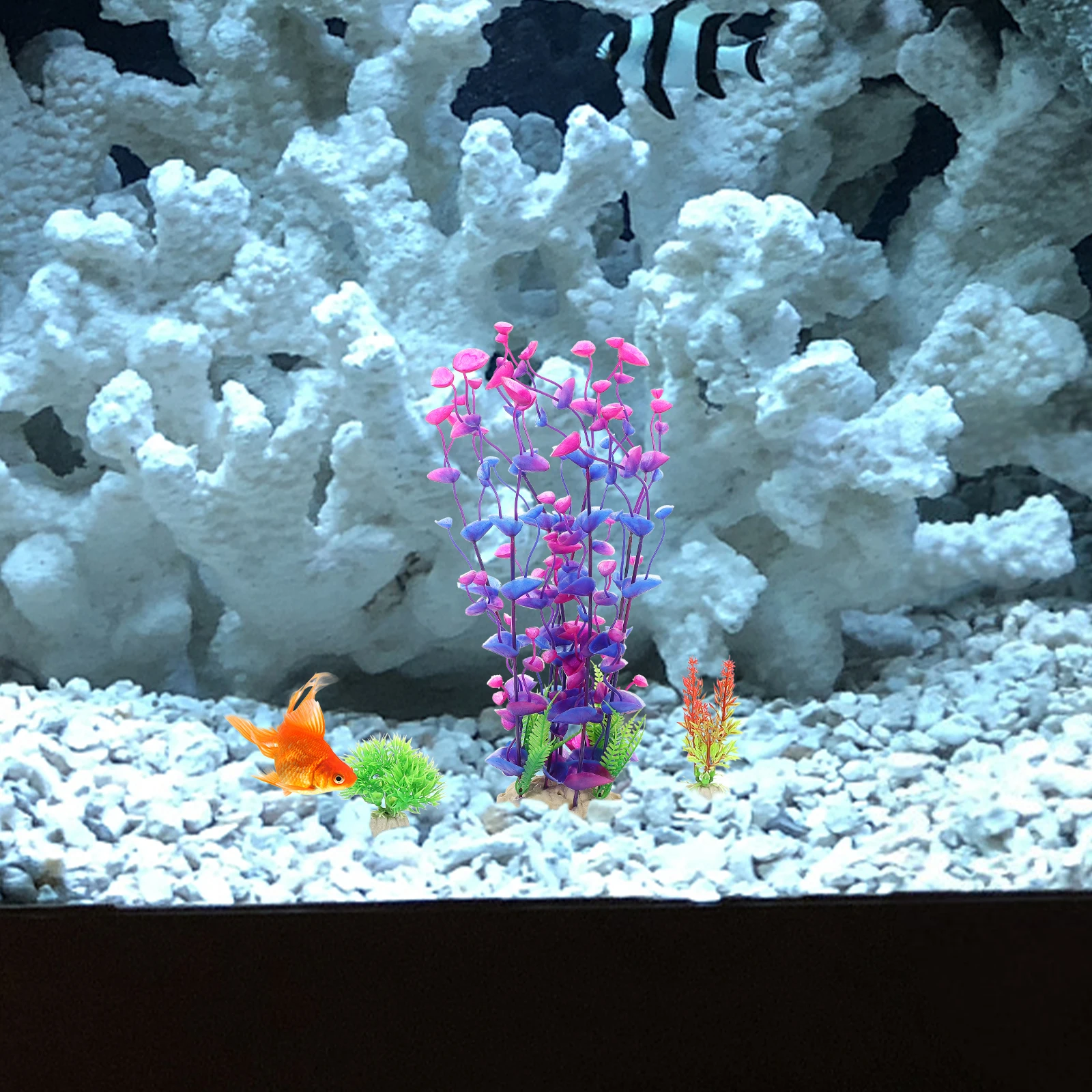 

13 Pcs Water Plants Decorations Fish Tank Grass Aquarium Faux Landscape Accessories Artificial