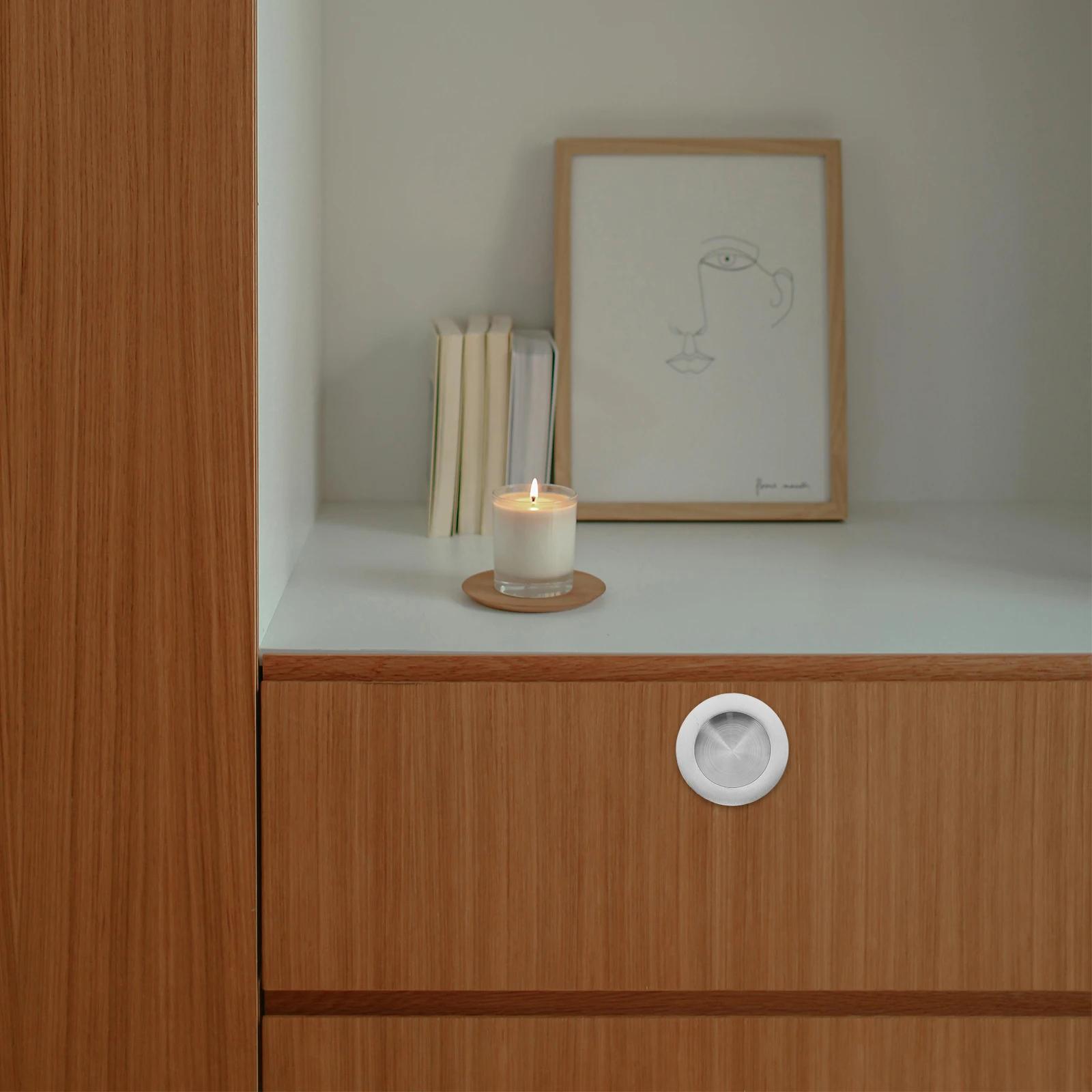 

2Pcs Concealed Cabinet Handles Recessed Design Durable Long Lasting Safe Hidden Groove Easy Use Furniture Grips