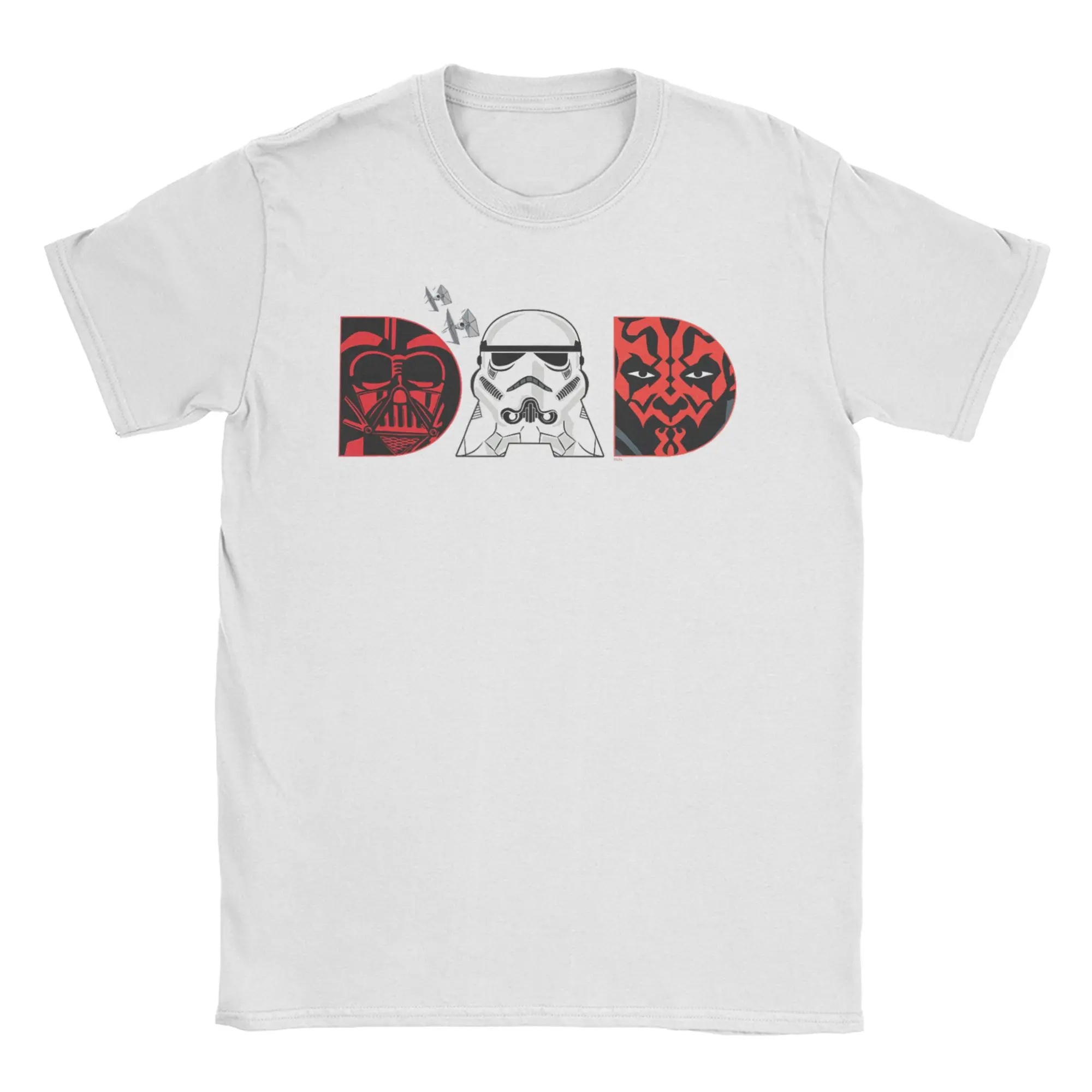 Darth Vader Darth Maul Dad Father's Day Birthday Men T Shirts Casual Tees Round Collar T-Shirts 100% Cotton Plus Size Clothes
