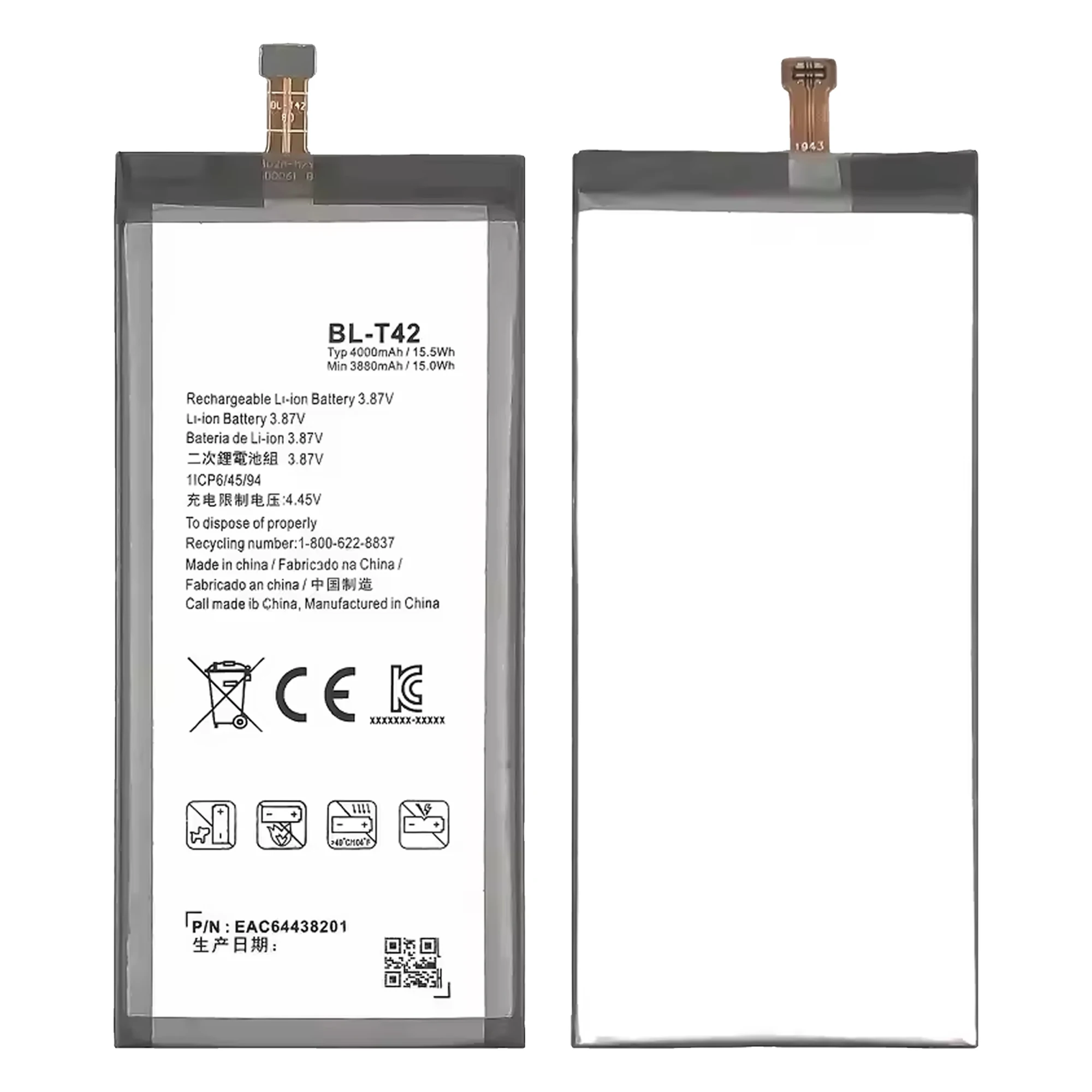 100% New Original Battery BL-T42 For LG V50 ThinQ V50S/G8X Battery + Free Tools