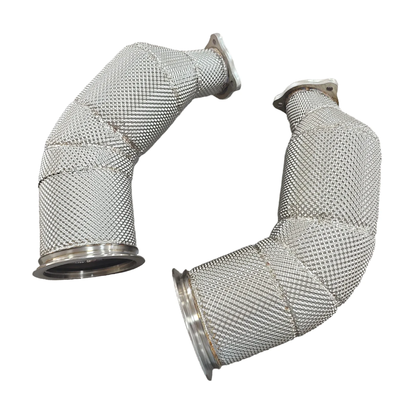 AKS Stainless Steel Catted Heatshield Downpipe For Audi RS4 RS5 2.9T Downpipe