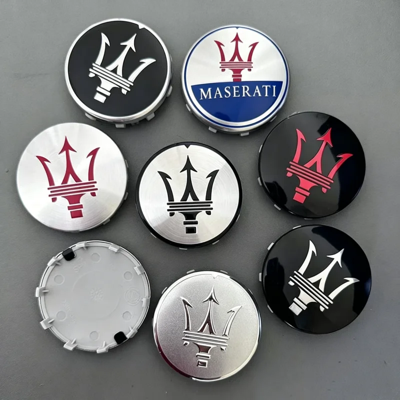 Cubiertas Centrales para Ruedas de Auto de 60MM, 4 Piezas, Accesorios para Maserati Granturismo, Levante, Ghibli, Gran GC, Cabrio, GT, Quattroporte, Coupe