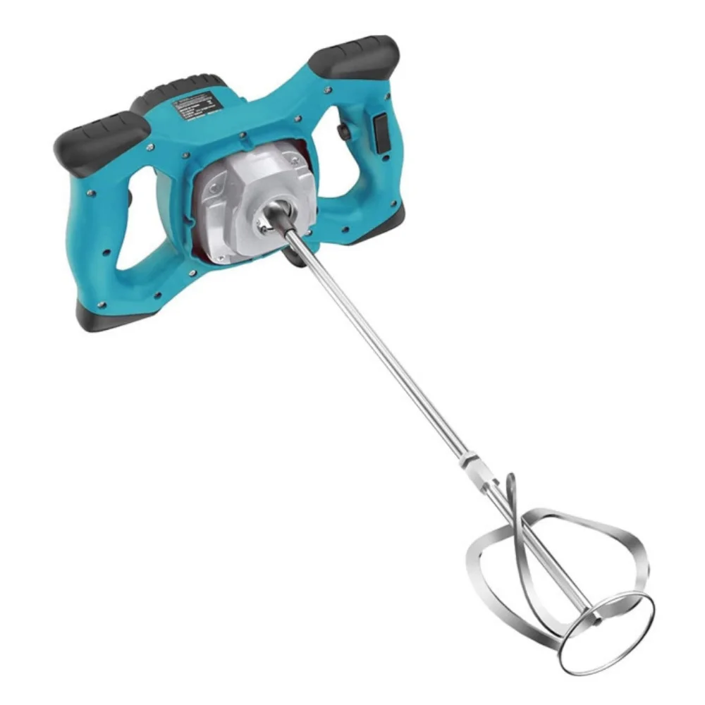 خلاط خرسانة محمول 2100 وات، 6 سرعات، خلاط هاون وأسمنت محمول مع سرعة قابلة للتعديل لأعمال البناء