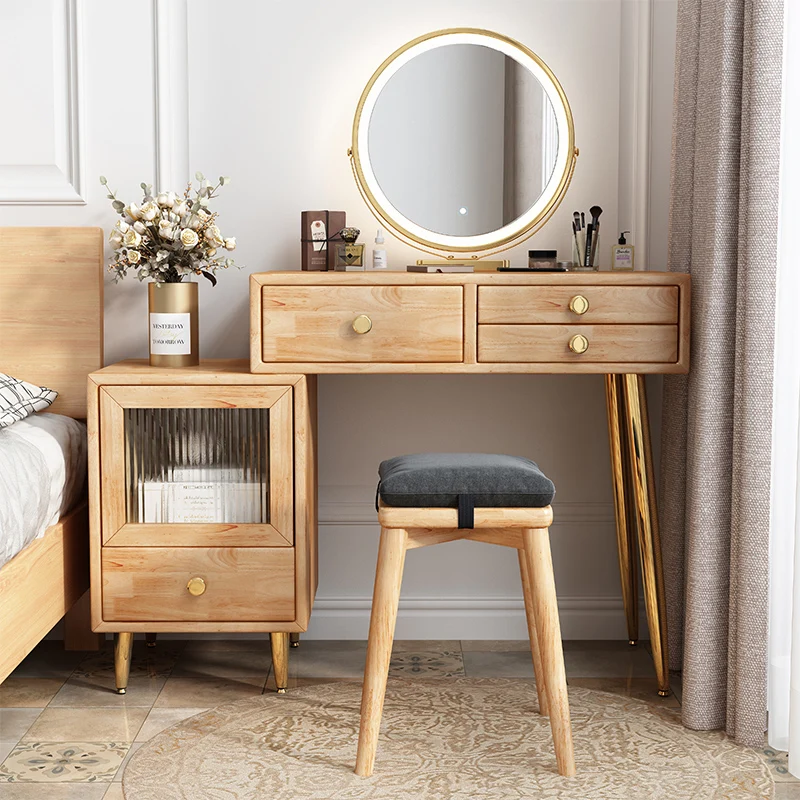 

Home Furniture Comfortable Bedroom Wooden Chest Drawers Bedside Table Dresser Vintage Rattan Small Vanity Desk Accent Dressers