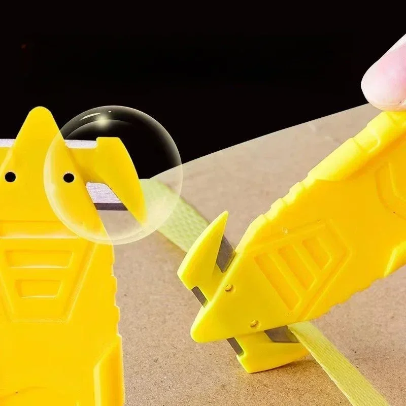 Cuchillo de utilidad de desembalaje Express de caja abierta, pequeño cuchillo de corte de seguridad portátil, accesorios simples para el hogar, hoja de acero inoxidable