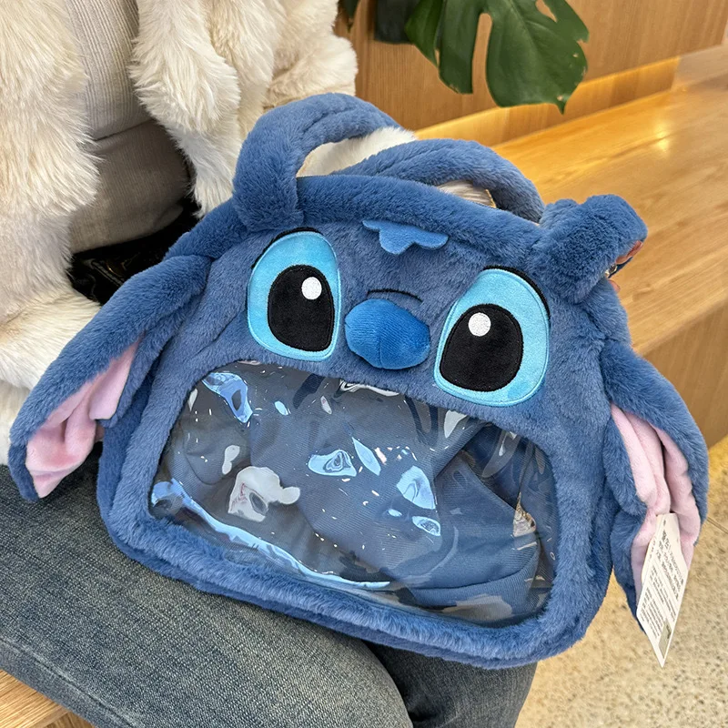 Disney Stitch Leisure Armpit Bag Plush Shoulder Bag Cartoon & Cute Travel Bags Valentine's Day Gift