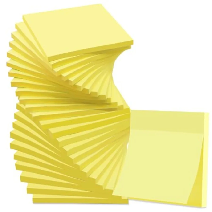 

24 Pack Sticky Notes 3x3 in, Sticky Pads, Clean Removal, Recyclable, Self-Stick Pads, Easy to Post for Home, Office, Notebook