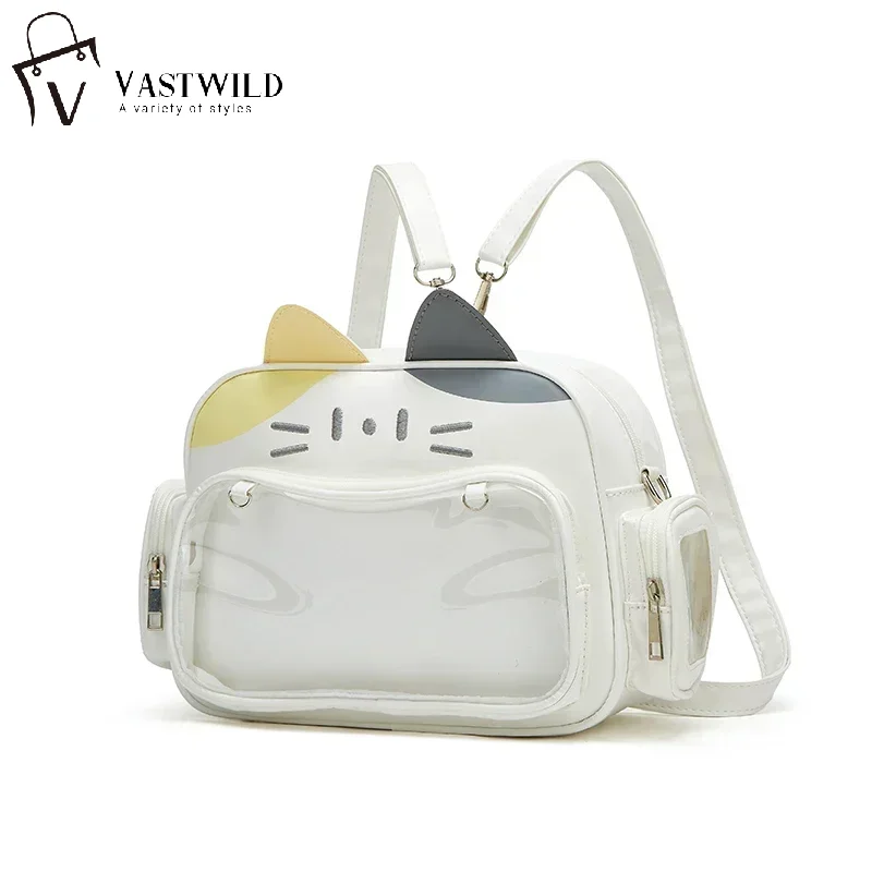 

Y2K Korean Japan College Style Female Small Ita Bag Cat Backpacks for Women Leather Casual Lolita Jk Harajuku Shoulder Bags