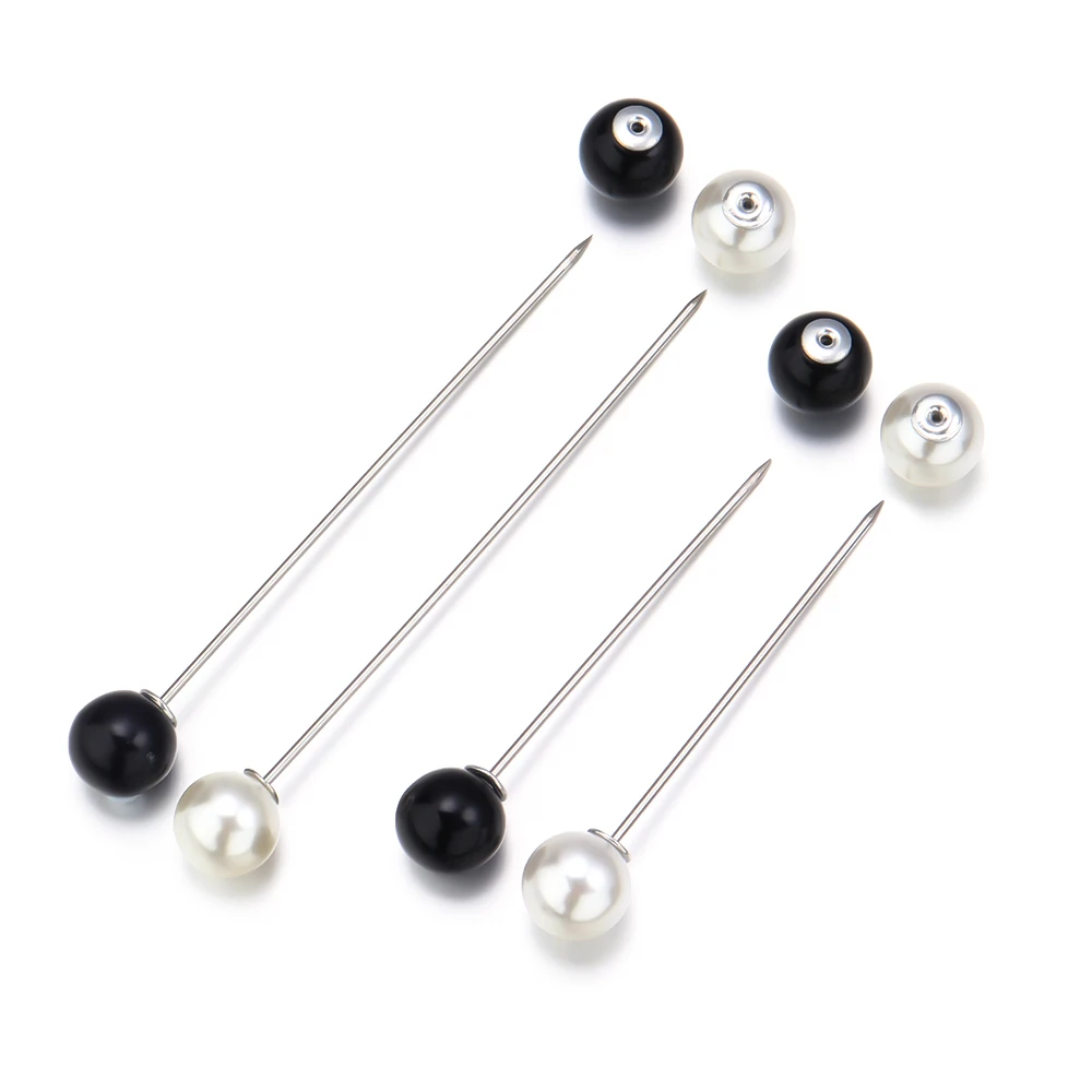 5Pcs Black White Color Imitation Double Pearl Brooches Fixing Clothes Pin Sweater Dress Safety Pins Diy Women Trendy Jewelry