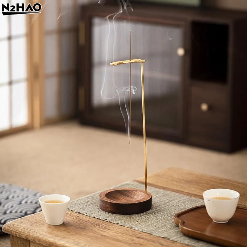 Creative Upside Down Incense Burner Incense Stick Holder Wooden Anti-Ash Design Incense Stick Meditation Spa Room Home Decor