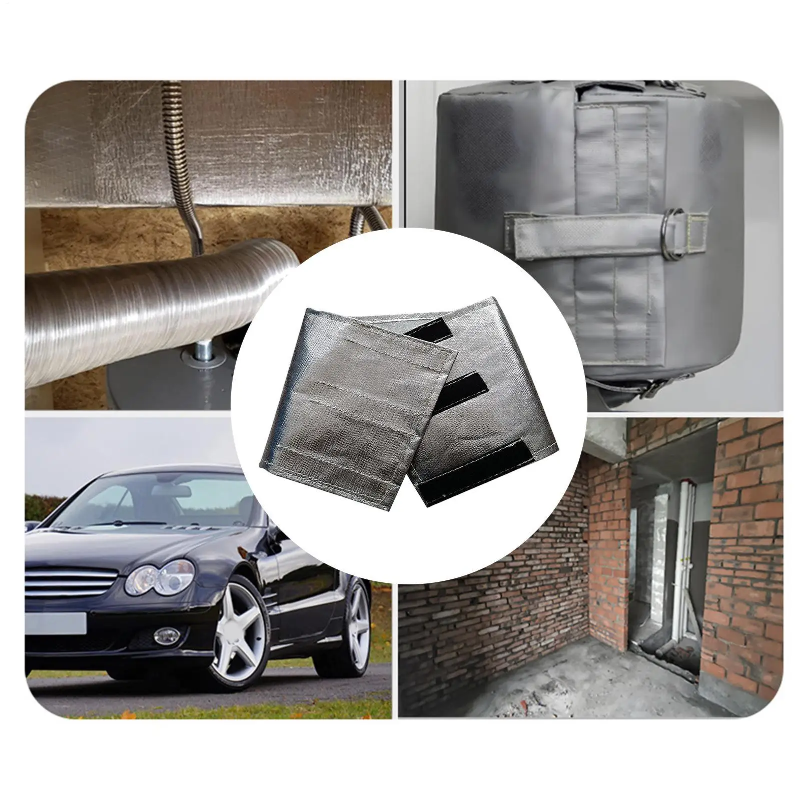 Heat Shield Wrap Protective Long Lasting Safe High Temp Insulation Heat Shield Material For Sedan SUV RV Van Vehicle Automotive