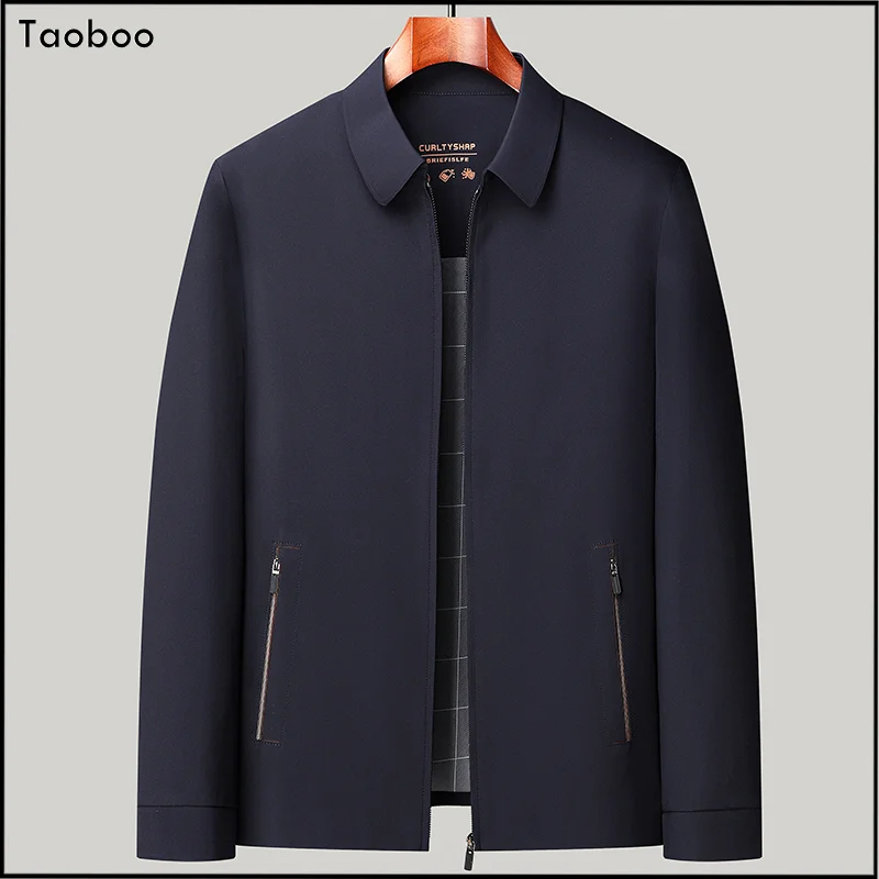 Taoboo 2024 Autumn Lapel Men's jacket Business Standard thickness Solid Smart Casual Coat New Zipper Fashion Men's clothing 3105