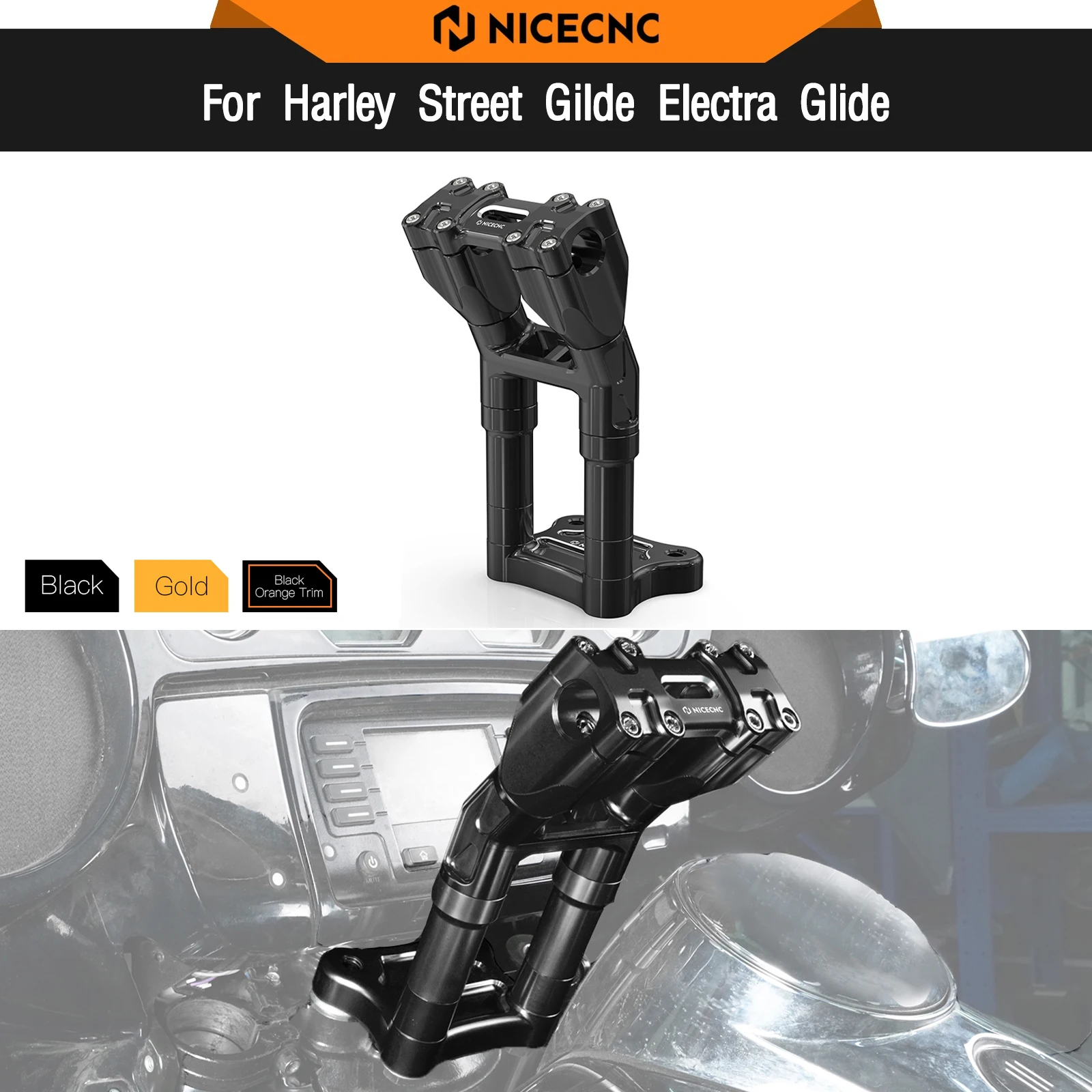 

For Harley Street Glide FLHX 2006-2024 Handlebar Riser 9.25"/8.25"/7"/6" Electra Glide Police FLHTP Ultra Limited 1" Handlebar