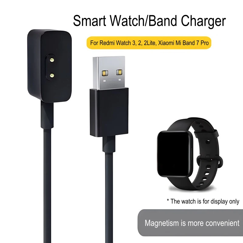 55cm/100cm Wireless Charger For Redmi Watch 2 Lite USB Charger Cable Smartwatch Charge Charging Dock for Xiaomi Mi Band 7 Pro