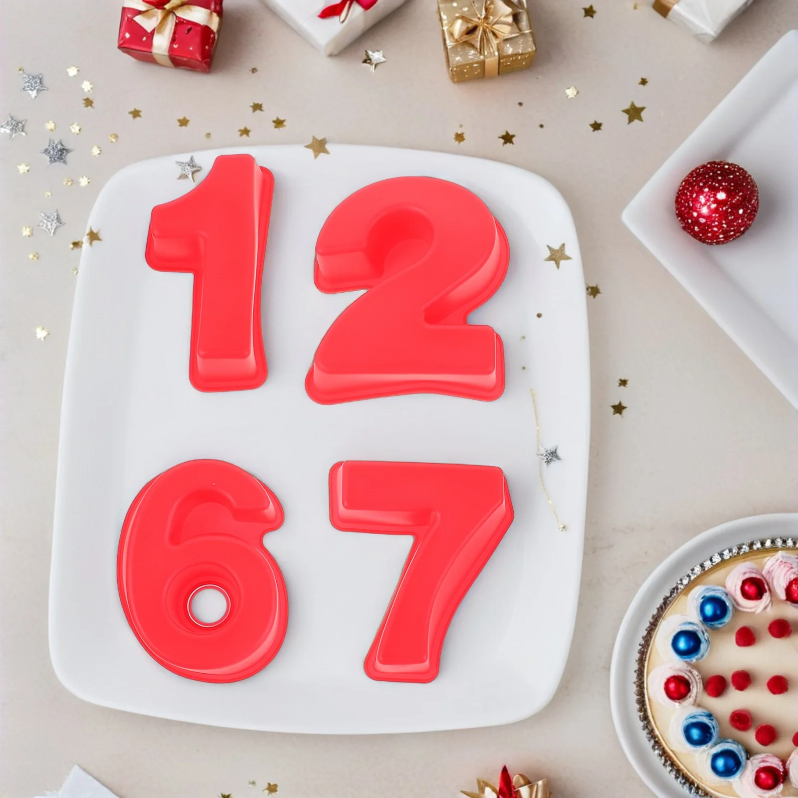 

Silicone Baking Mold Fondant Number Molds Cake Numbers Digit Cube Mini for Decorating