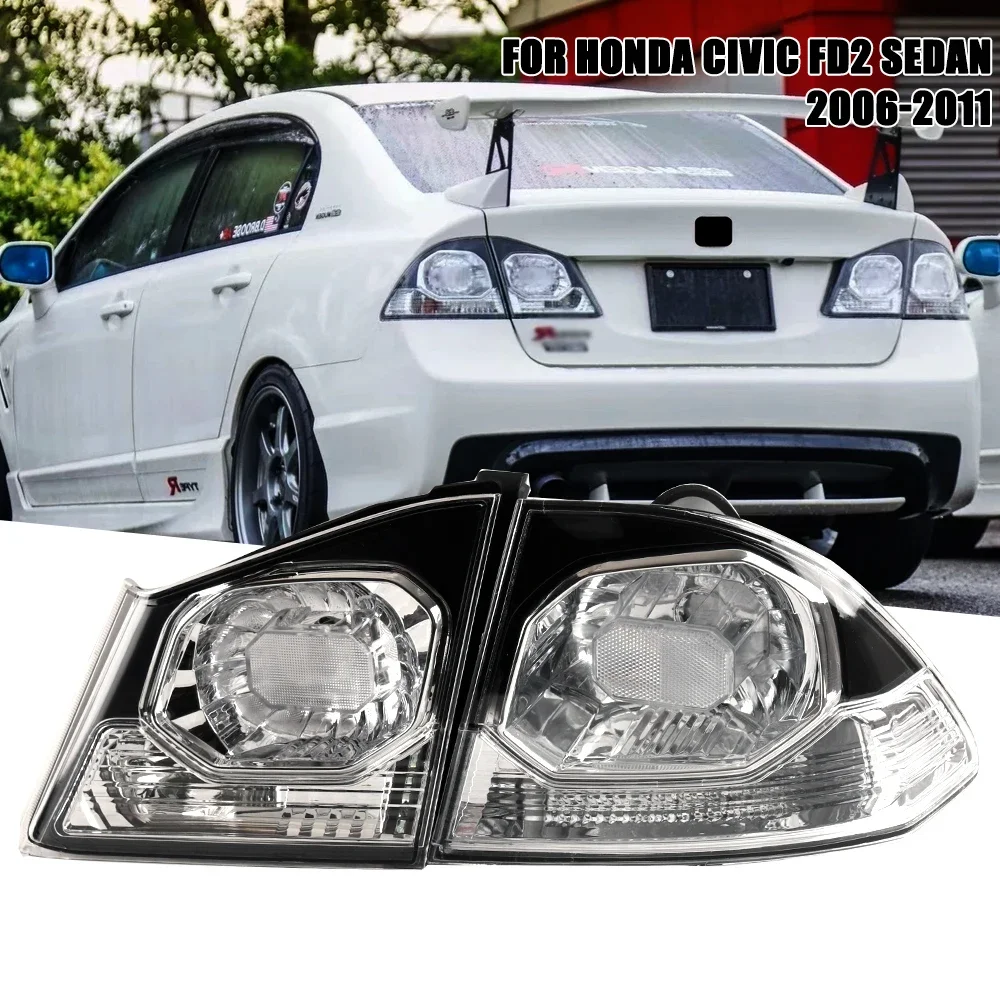 Left/Right Side Tail Lamp FOR Honda Civic FD2 Sedan 2006 2007 2008 2009 2010 2011 Rear Tail Light Brake Lamp with