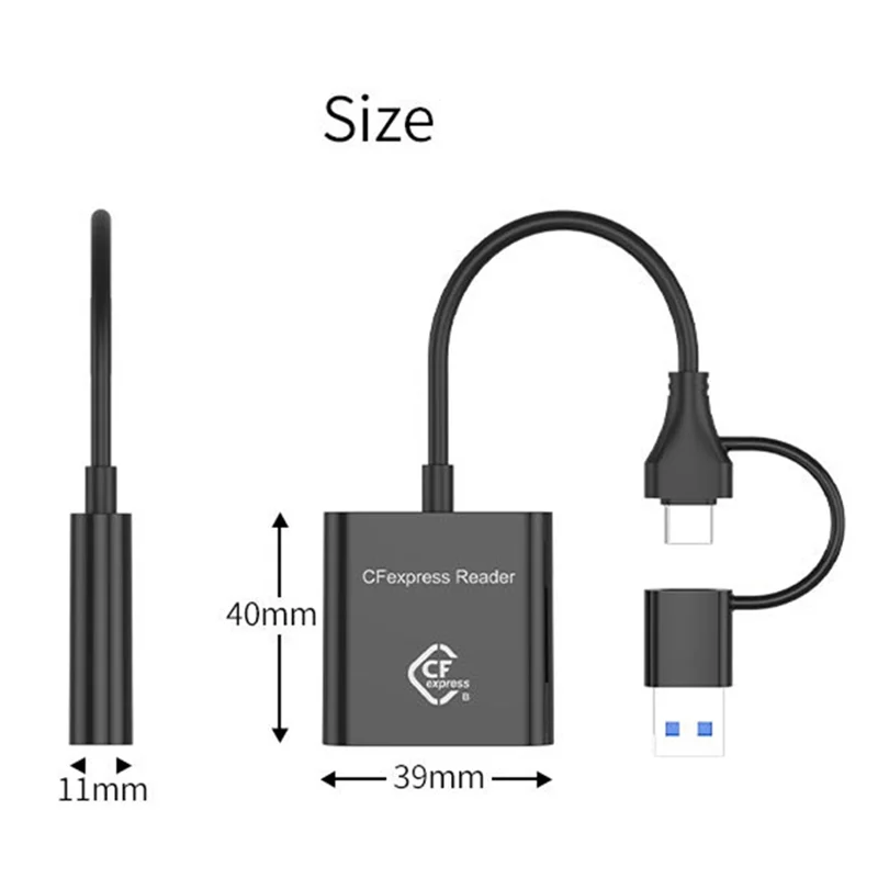 جديد-10Gbps Cfexpress نوع B قارئ بطاقات الكاتب USB3.2 Gen2 USB-C Cfe قارئ بطاقات لنظام أندرويد Win XP/Vista/7/8/8.1/10/11 OS