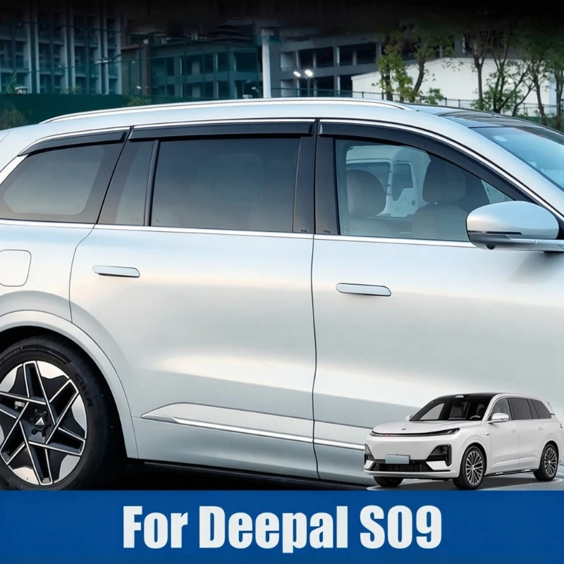 For Deepal S09 2025 2026 Car Window Visor Rain Sun Guard Cover Deflectors Weathershields Rain Guard Shades Accessories