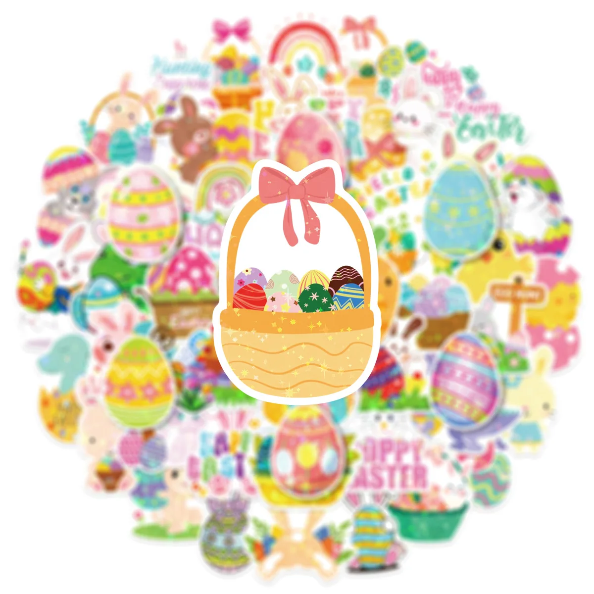 

10/50PCS Laser Easter Graffiti Stickers Exquisite Fashion DIY Toys Secret for Bottle Scrapbook Travel Bag Aesthetic Decals