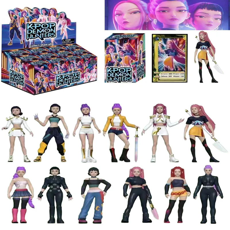 Boîte aveugle de chasse démon Kpop, série de figurines de tigre, jouet de décoration de bureau, Statues d'ornement, cadeaux d'halloween/noël pour enfants, 2026