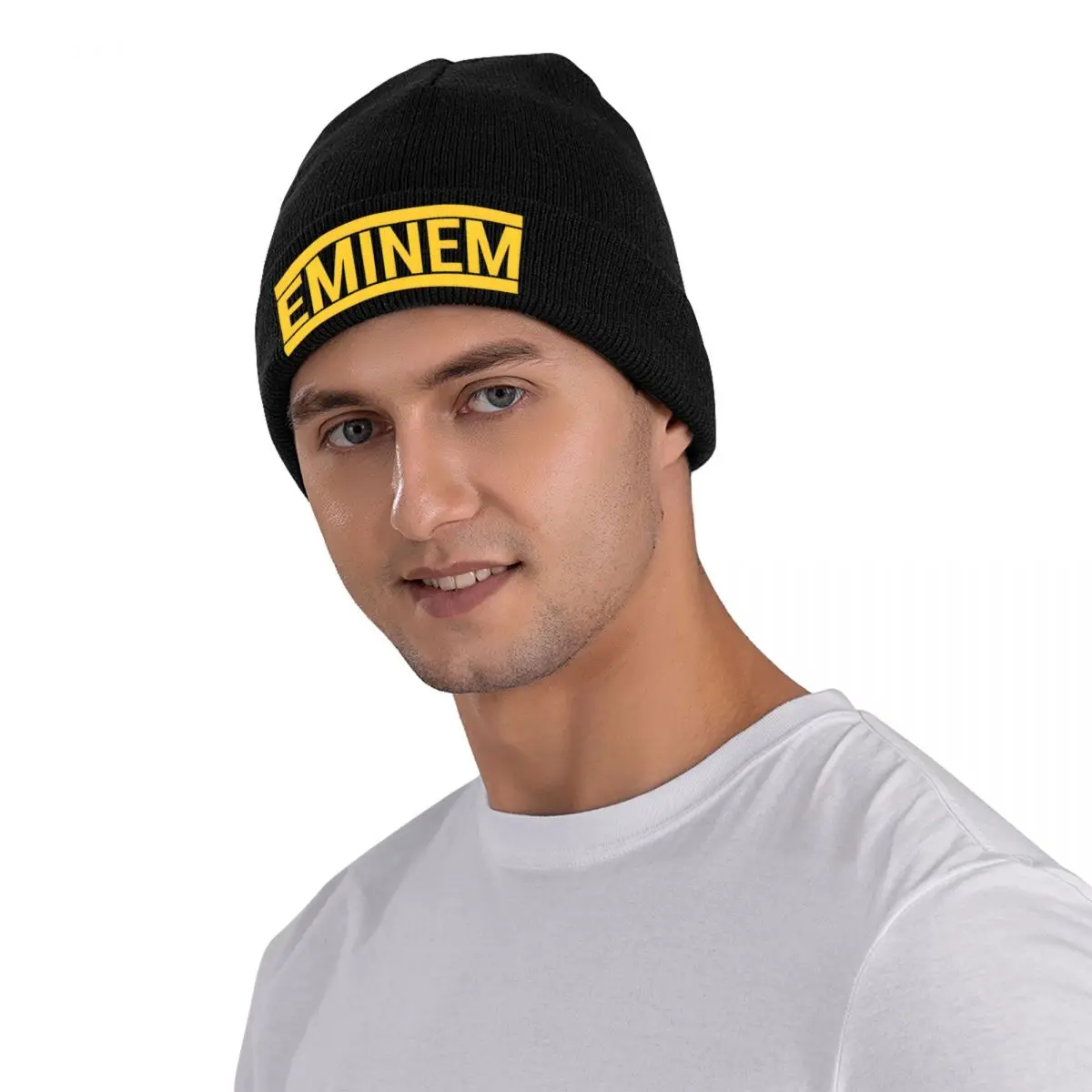 Eminem Rapper Letter Logo Hats Autumn Winter Skullies Beanies Fashion Remastered Cap Female Male Skullcap