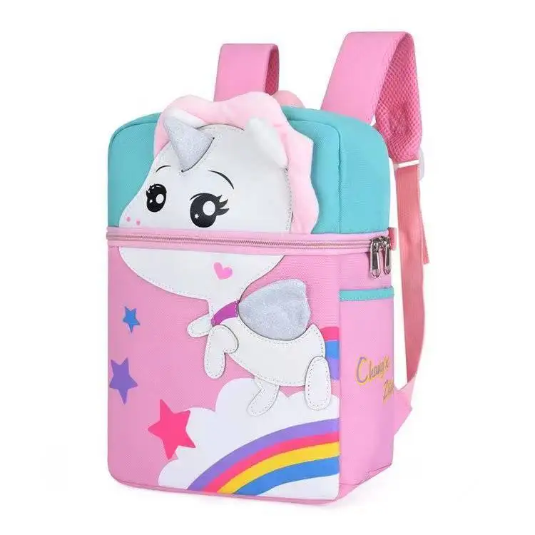 2-5 jahre Alt Dinosaurier Cartoon Nette Kindergarten Baby Kinder Hohe Kapazität Anti-verloren Rucksack Einhorn kinder schule tasche LB391