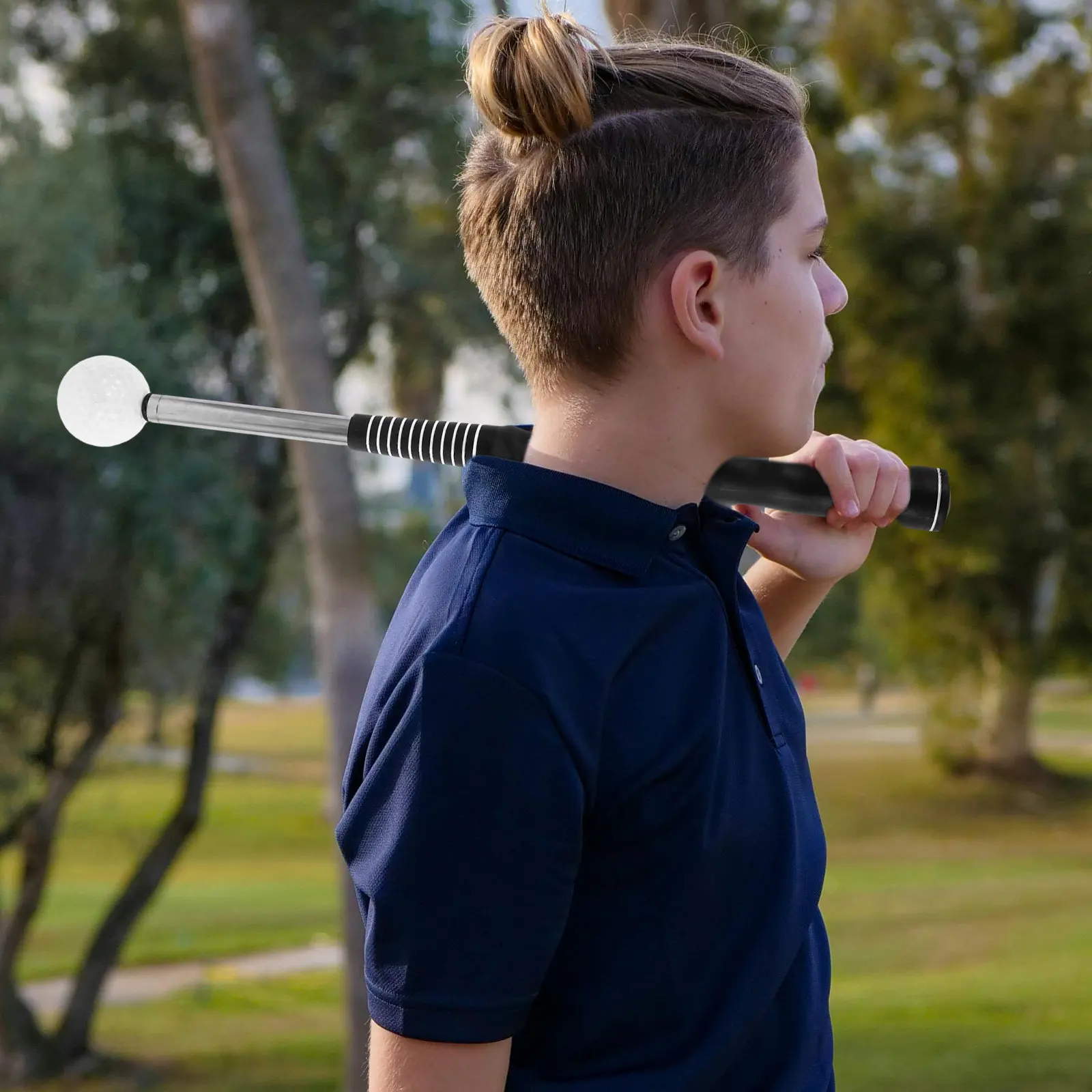 Telescopic Mini Portable Golf Swing Trainer Adjustable Length Golf Practice Stick Training Aid Indoor Outdoor Use
