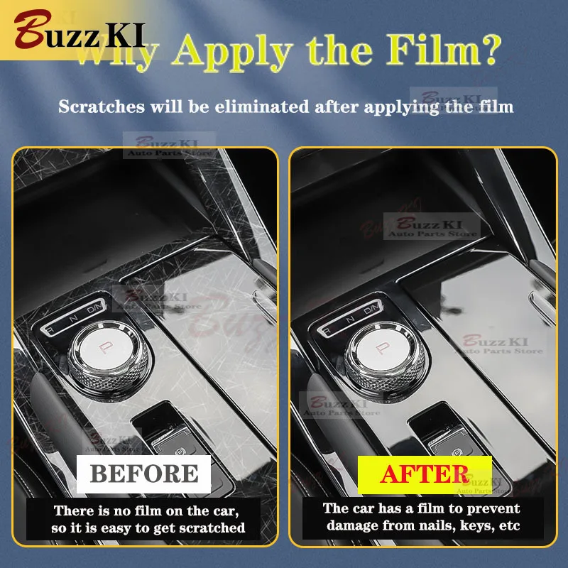 For Skoda Octavia 2020 2022 2023-Present  Car Interior Center Console Transparent TPU Film Protective Anti-scratch Car Sticker view 4