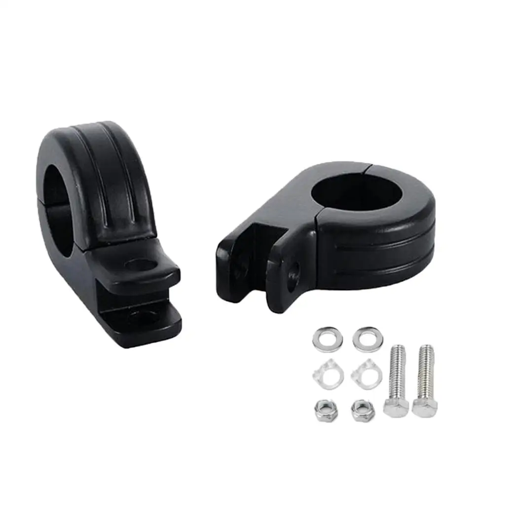 38mm Engine Guard Foot Peg Mount Clamp Alloy Folding Motorcycle Footrest Extension Kit for Cruiser Chopper Road Use