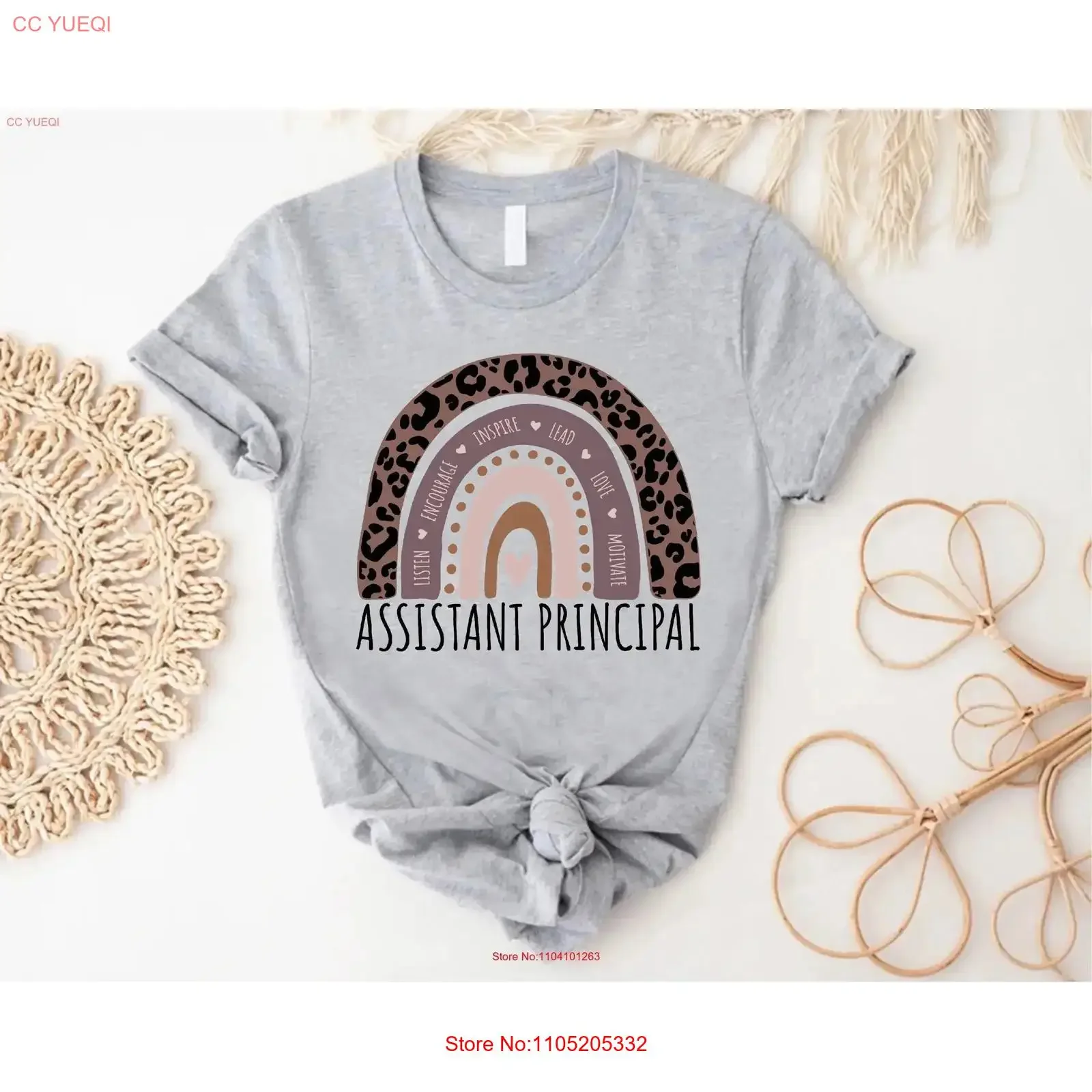 

Rainbow Assistant Principal T Shirt Christmas For Principle New Appreciation Back To School vintage Washed homme Soft